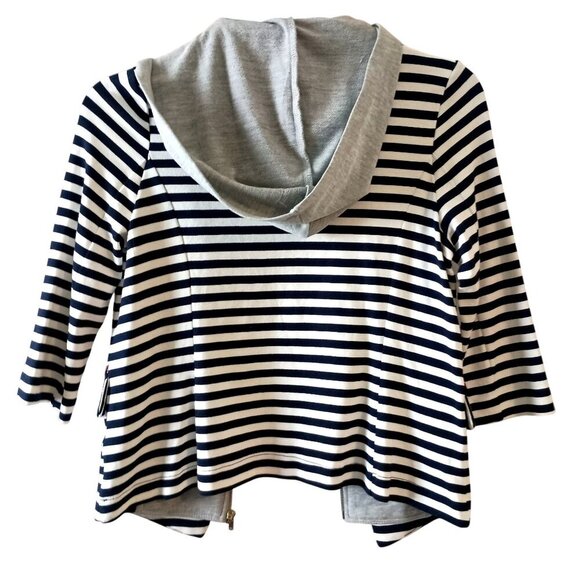 Monteau Girls Blazer Hoodie NWT Size L 2-in-1 Striped Stretch Back to School - Picture 4 of 7